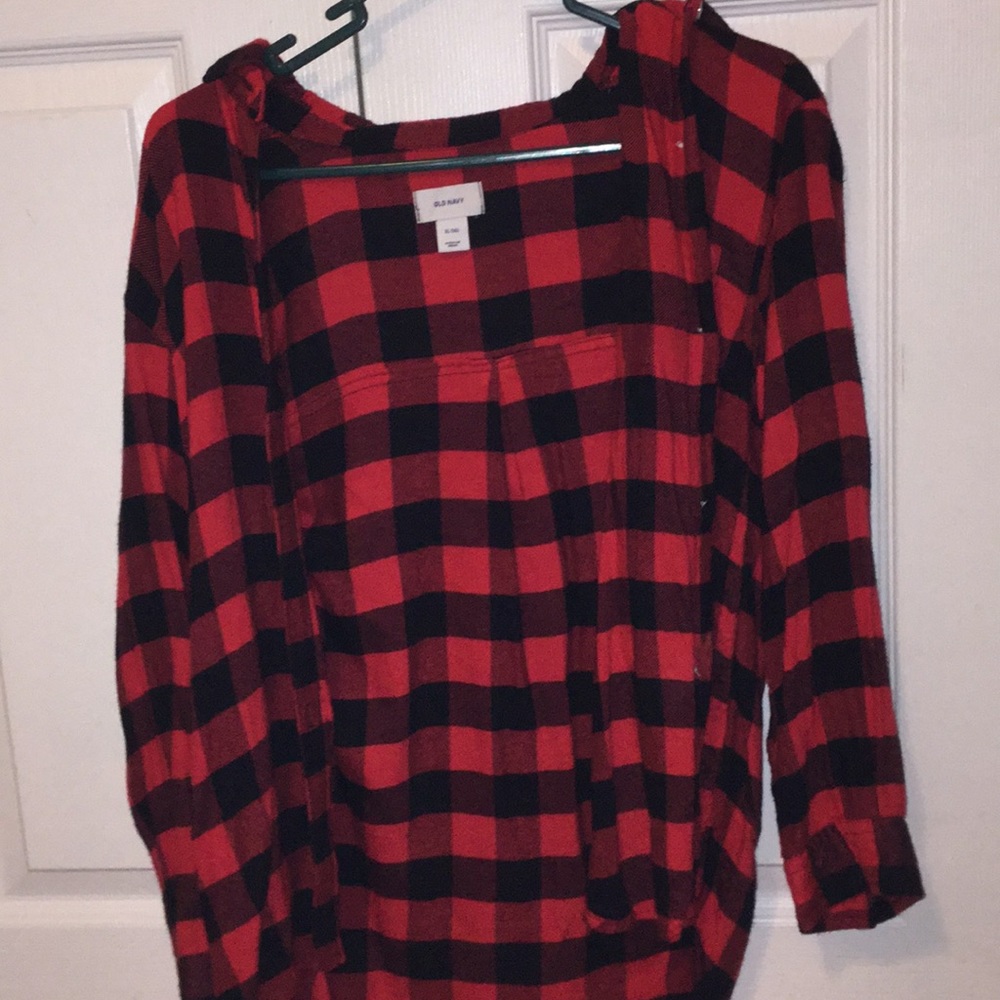 girls button up flannel